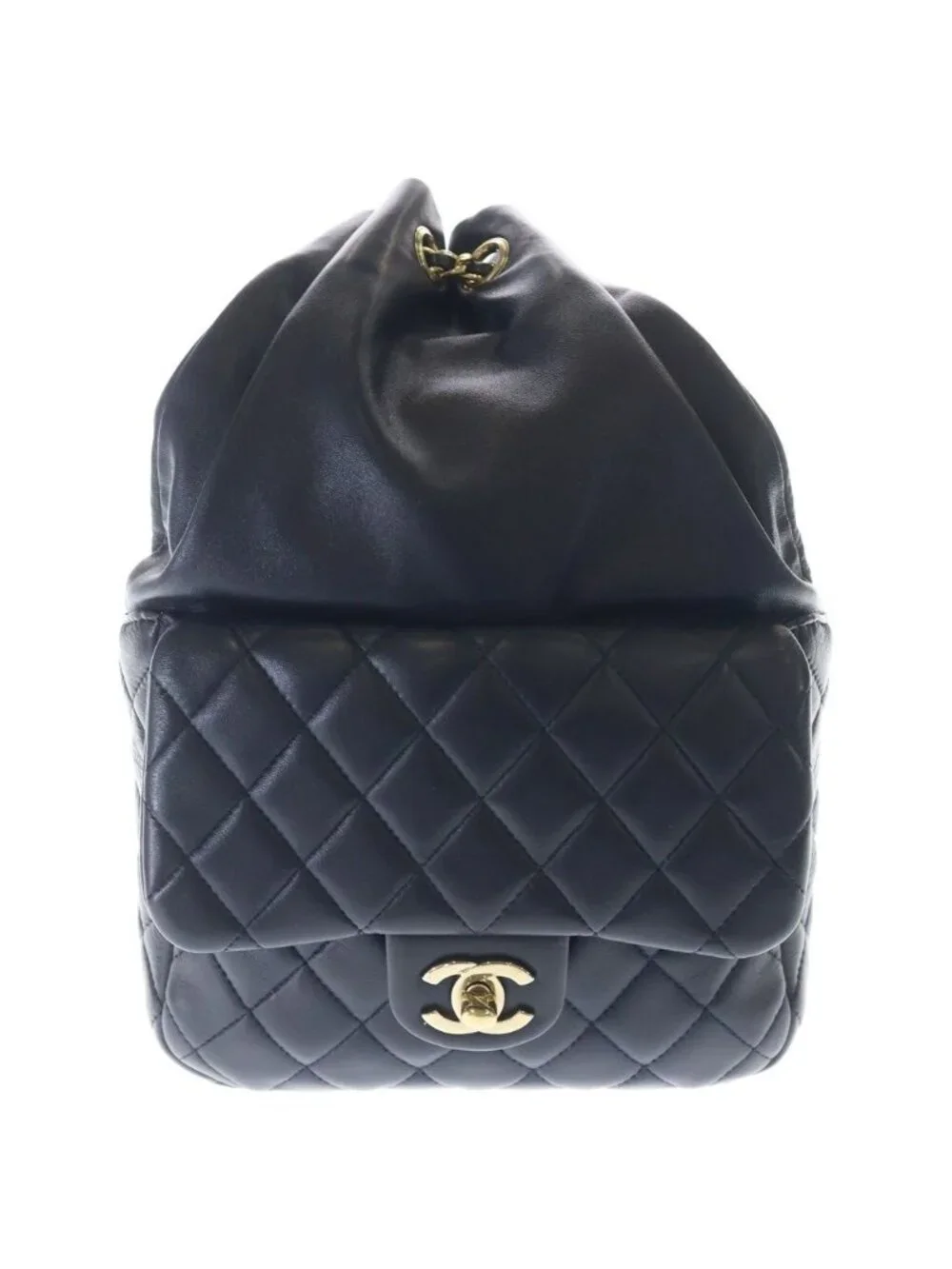Chanel Quilted Drawstring Backpack Black - Picture 1 of 8